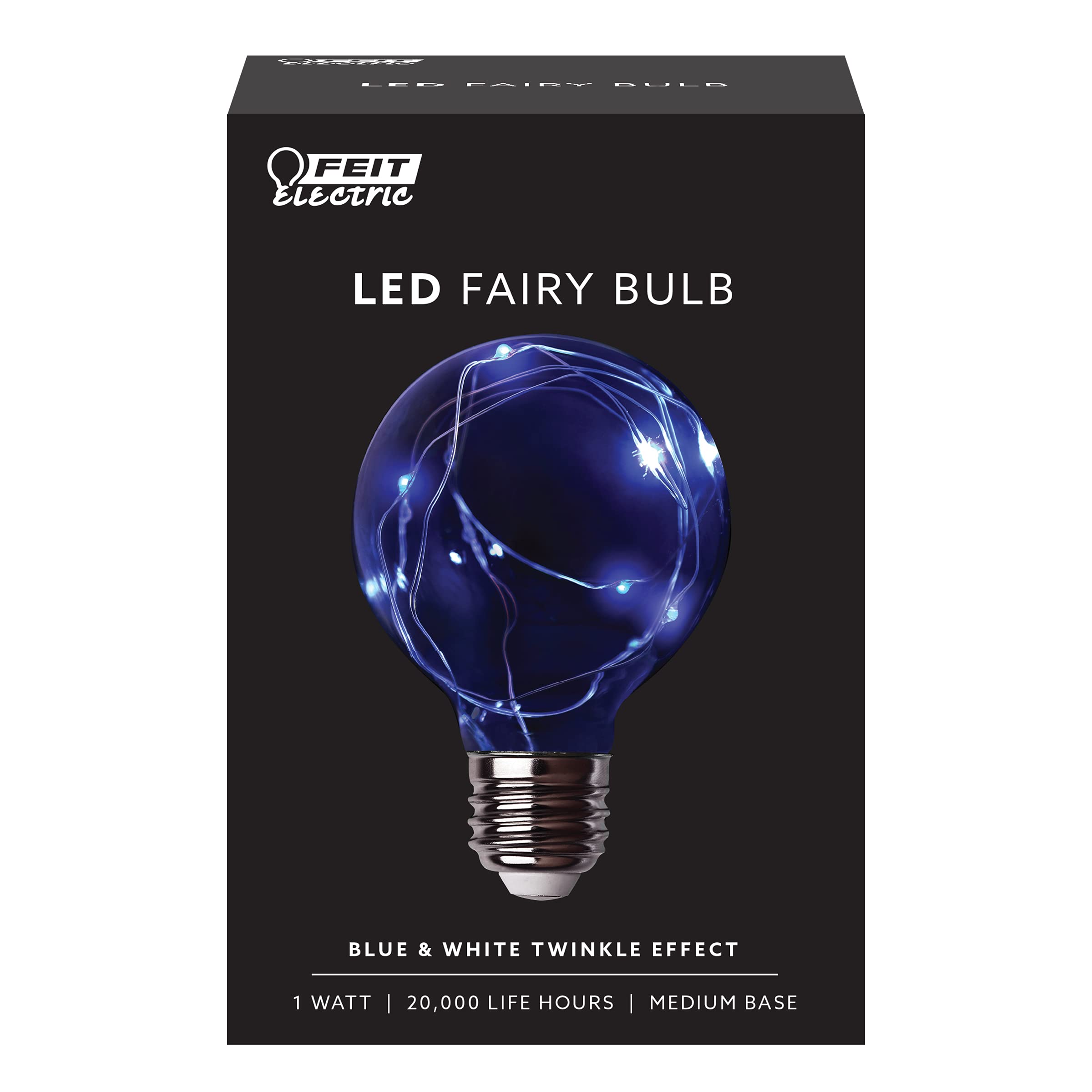 Feit Electric Fairy Blue and White LED Bulb - Energy Efficient Decorative Lighting for Christmas, Weddings & Home Decor