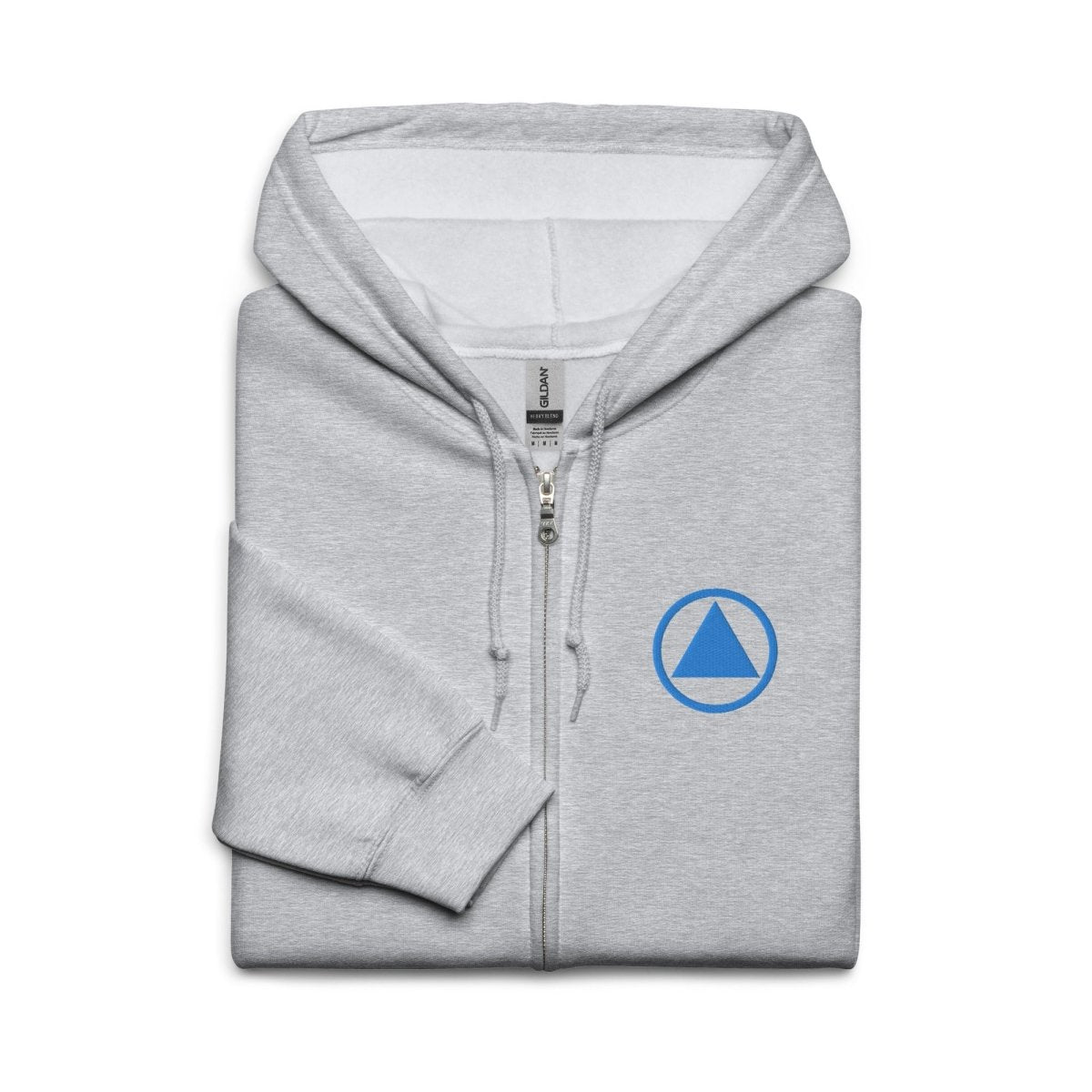 Strength Triangle Zip Hoodie - Unity, Service, Recovery Motif | Comfortable Pullover for Daily Wear & Recovery Support