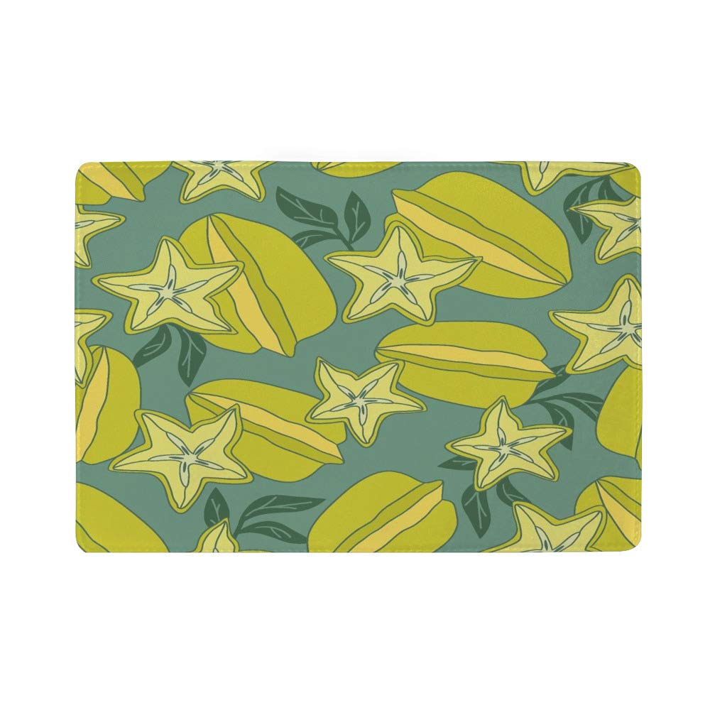 Exotic Fruits Leather Passport Holder - Lightweight Travel Wallet Case 4.5 x 6.5 Inch - RFID Blocking for Secure ID Protection - Perfect for Airports, Vacations & International Trips