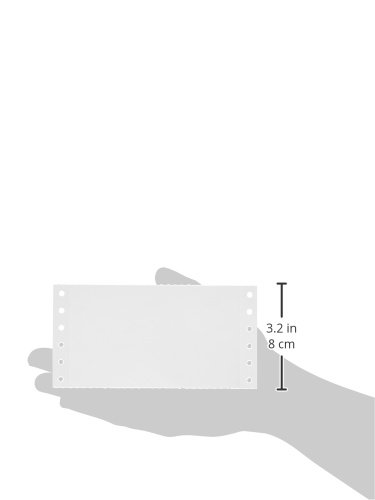 Compulabel Pinfeed Cards Fanfold - 100 lb, 92 Brightness, White (211904) | Premium Continuous Form Paper for Dot Matrix Printers, Shipping Labels & Business Forms
