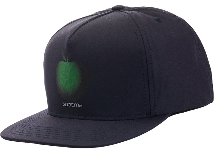 Apple 5-Panel Navy Baseball Cap - Lightweight Adjustable Dad Hat for Men & Women - Perfect for Outdoor Sports, Casual Wear & Sun Protection
