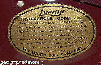 Lufkin Model 202 Rolling Measuring Tape - Accurate Distance Measurement Tool for Construction, Landscaping & DIY Projects | Used in Good Condition