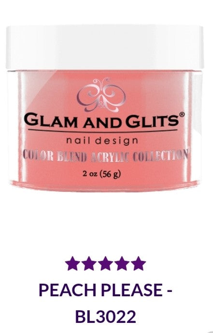 GLAM AND GLITS COLOR BLEND COLLECTION VOL.1 BL3022 - 2 oz Peach Please Eyeshadow Palette for Professional Makeup & Everyday Glam