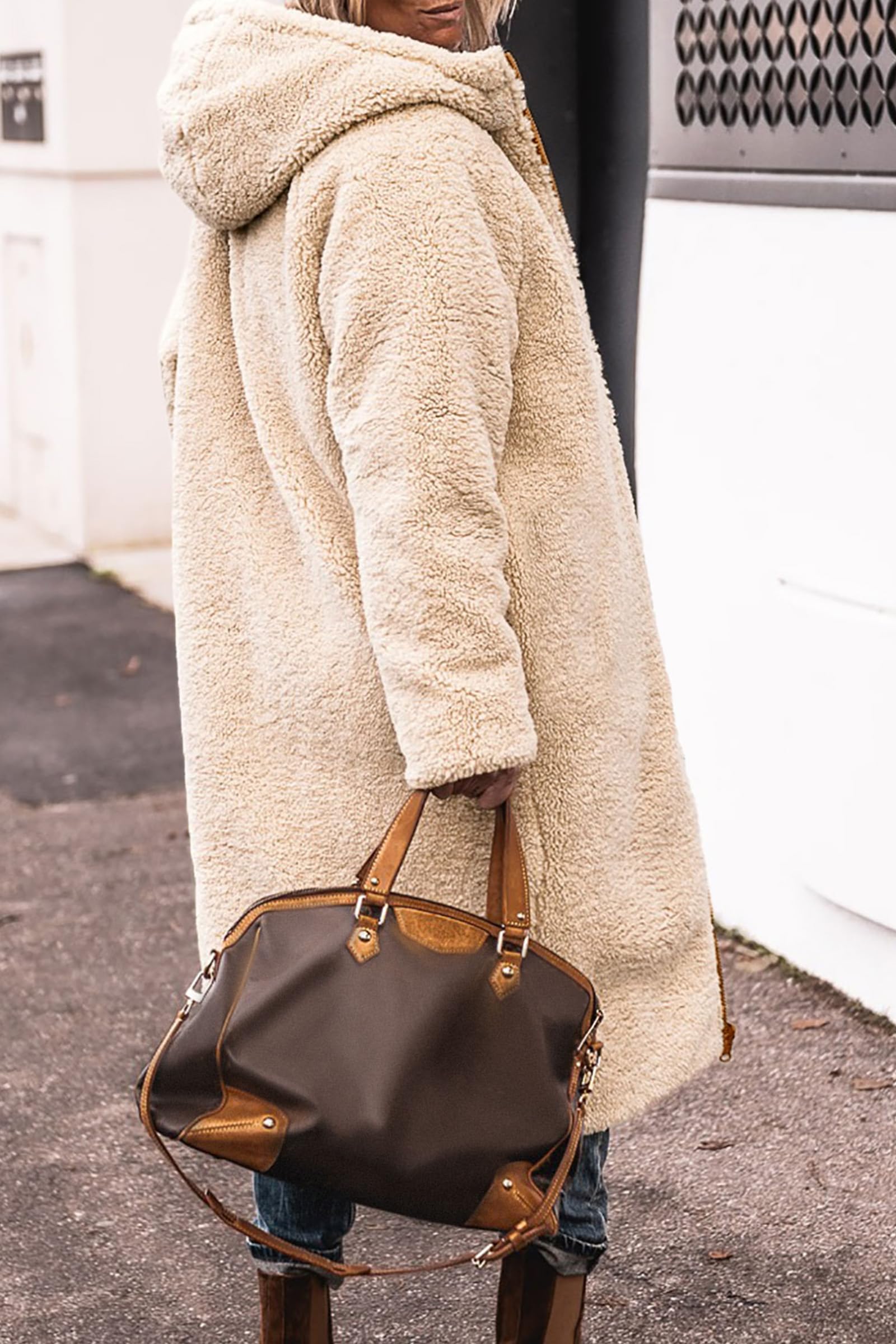 PRETTYGARDEN Women's Oversized Shearling Fleece Long Winter Coat Jacket 2025 - Warm Fashion Outerwear for Cold Weather, Street Style & Casual Outfits