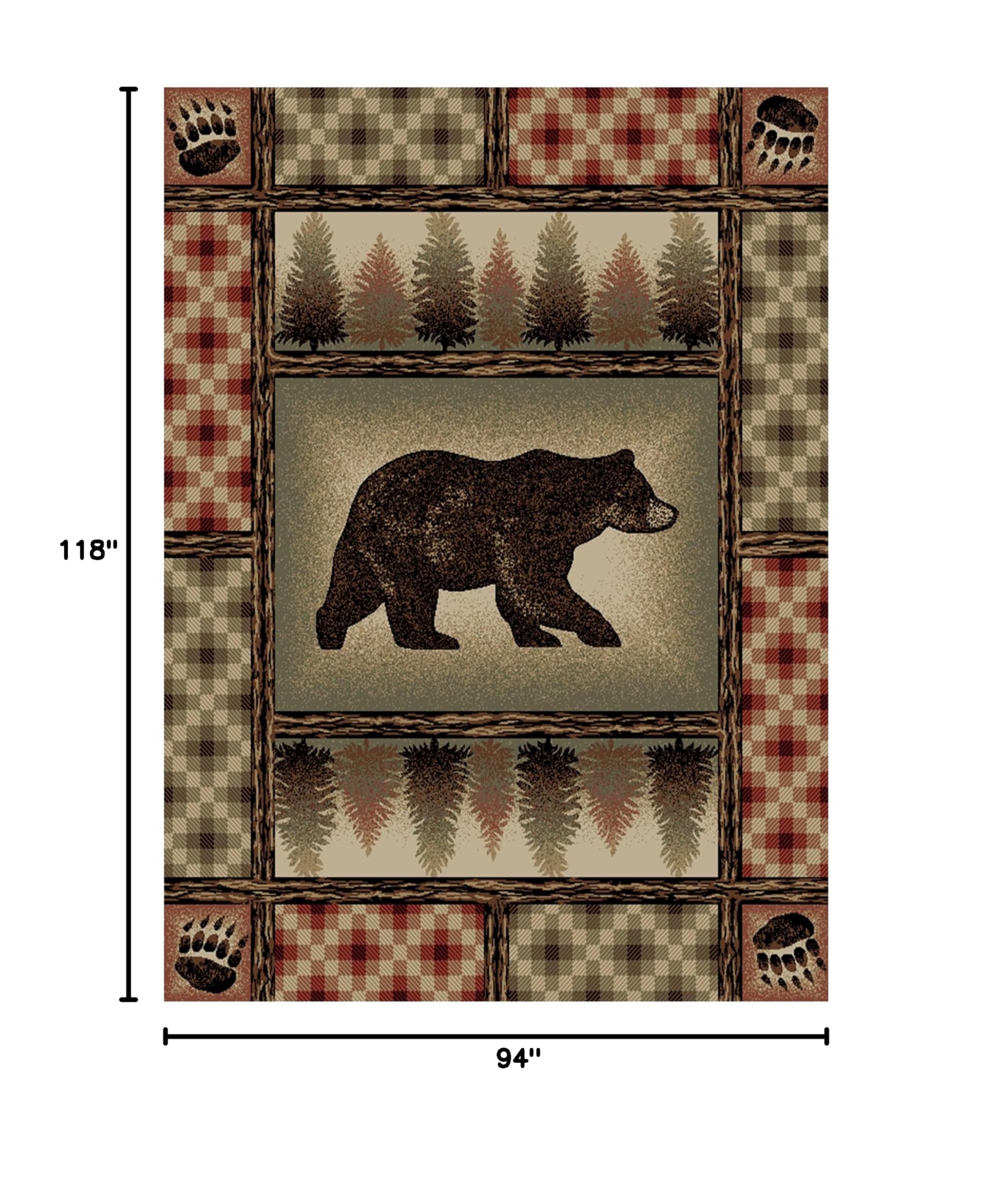 Mayberry Rug HS6305 8x10 Hickory Gap Multi Area Rug - Soft & Durable Non-Slip Living Room Rug for Home Decor, Bedroom, Office - Perfect for High Traffic Areas & Cozy Spaces