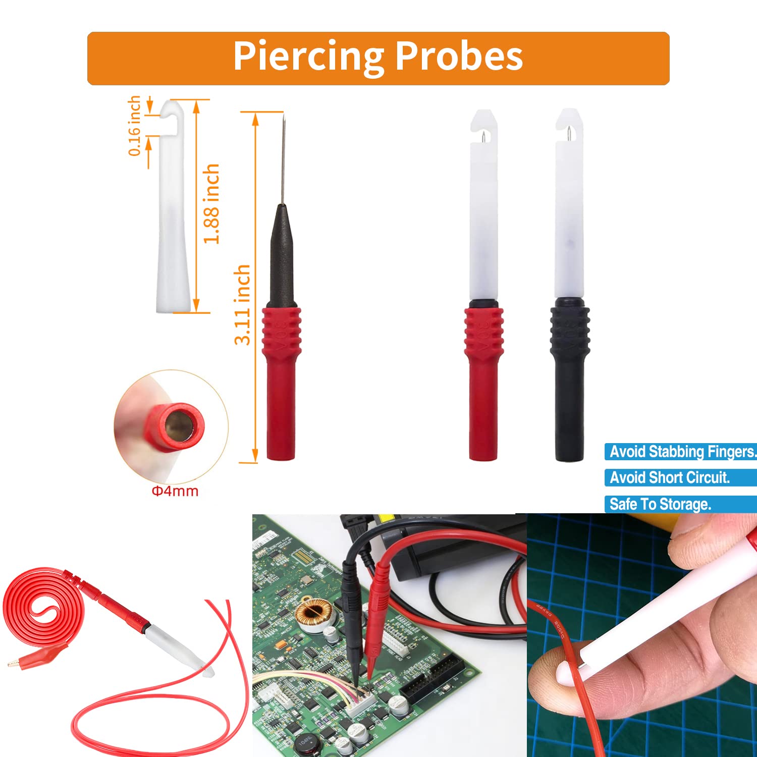 Fluke-Compatible 28-in-1 Multimeter Test Lead Kit for Electrical Testing | Carrying Case & Accessories | DIY & Professional Use