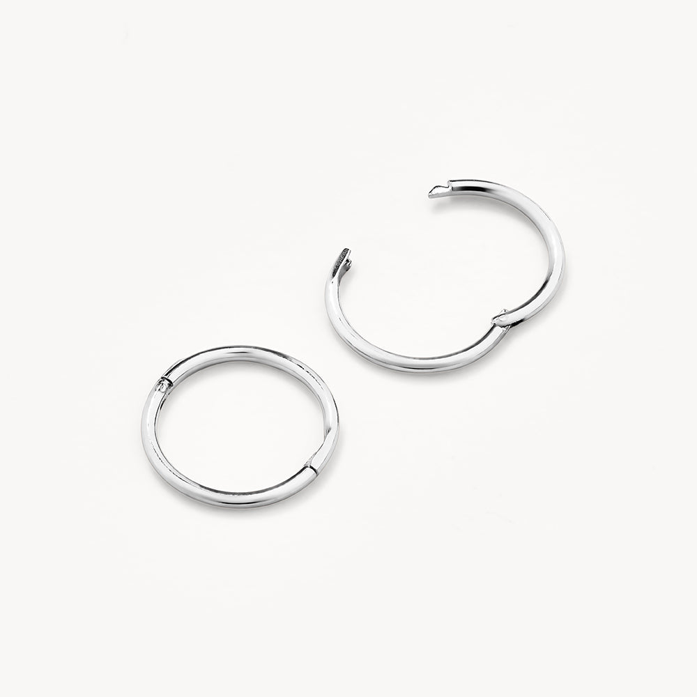 Polished Silver Sleeper Earrings for Women – Hypoallergenic & Comfortable for Everyday Wear, Sleep, and Work