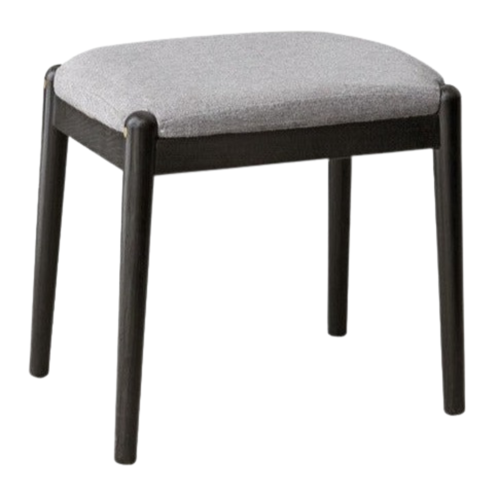 16.7x12.8x15.8 inch / 42.5x32.5x40сm / Smoked color / oak Fabric linen gray makeup stool