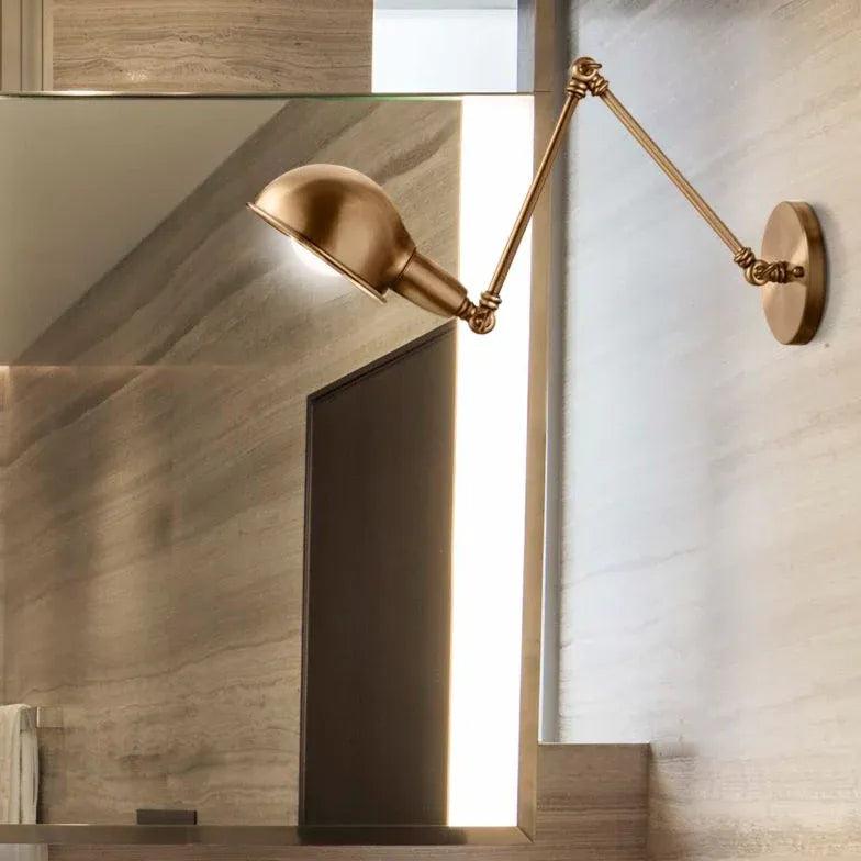 Adjustable Semi-Spherical Industrial Wall Lights - Durable Metal LED Wall Sconce for Warehouse, Workshop & Garage Lighting