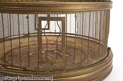 Vintage Brass Bird Cage - Antique Beehive Dome House Terrarium for Birds, Small Pets & Home Decor | Perfect for Victorian, Gothic & Boho Style Interiors
