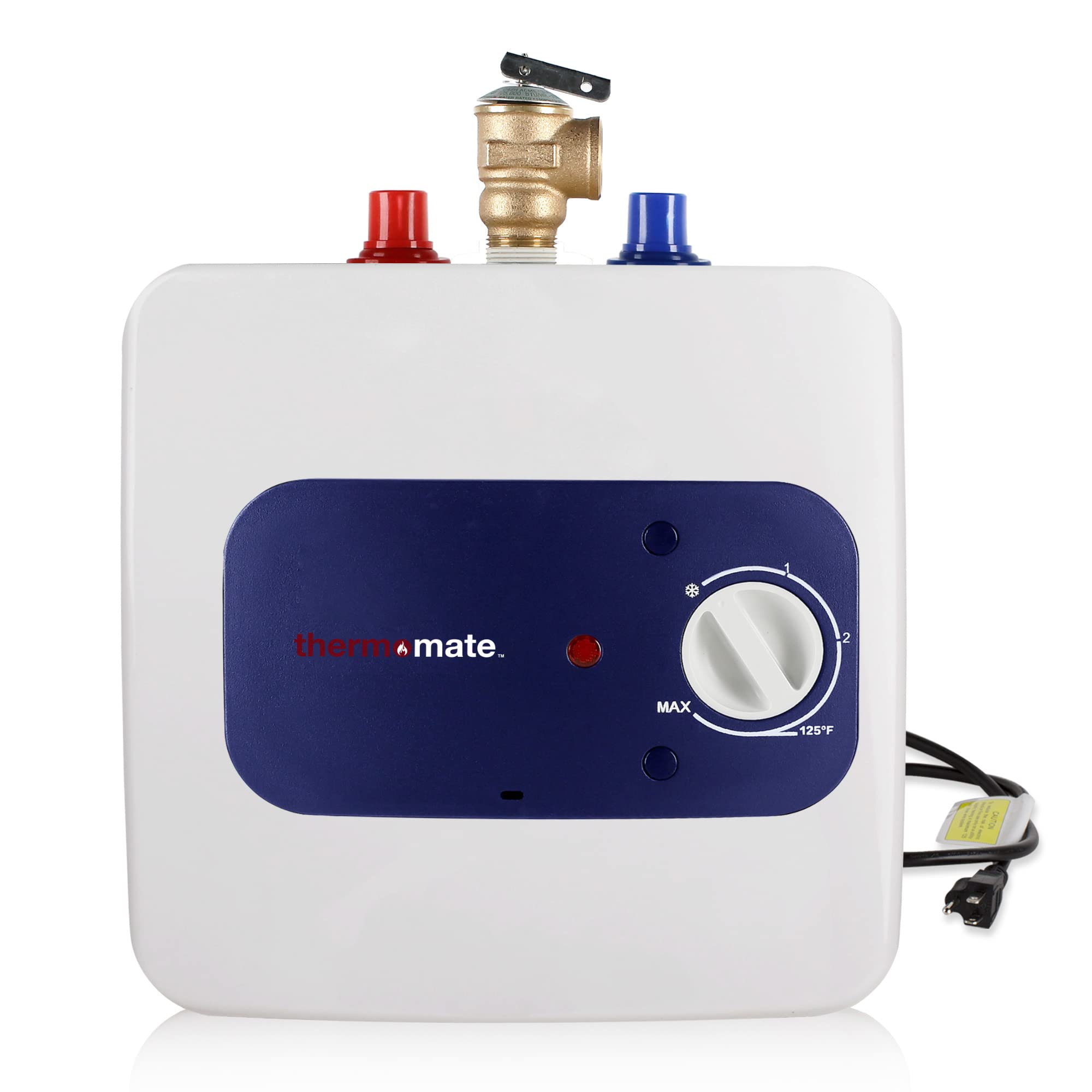 Thermomate ES150 1.3 Gallon Mini Tank Electric Water Heater - Under Sink Instant Hot Water Dispenser 120V 1440W for Kitchen, Office, RV & Small Spaces | Compact Point-of-Use Solution