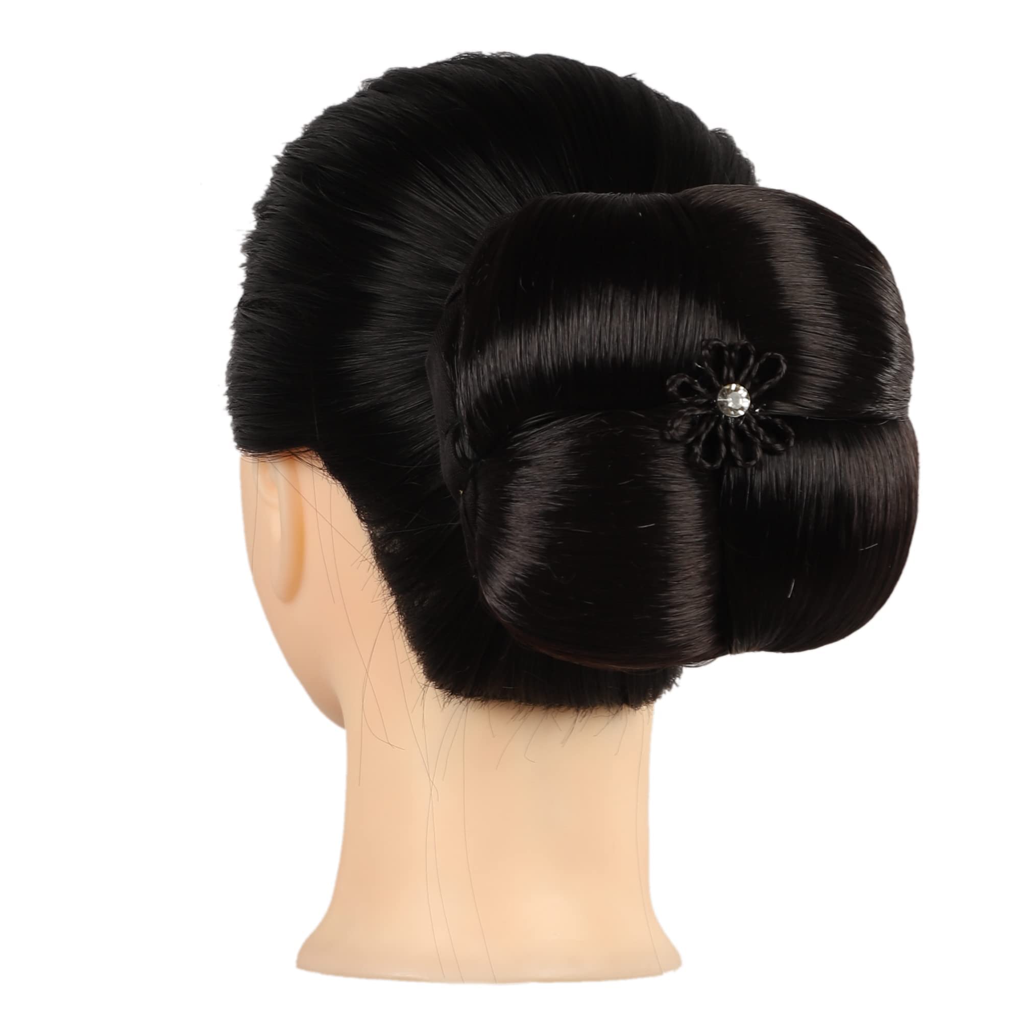 Neaama Hair Bun for Women - Black Stone Juda Hair Styling Accessory for Everyday & Special Occasions