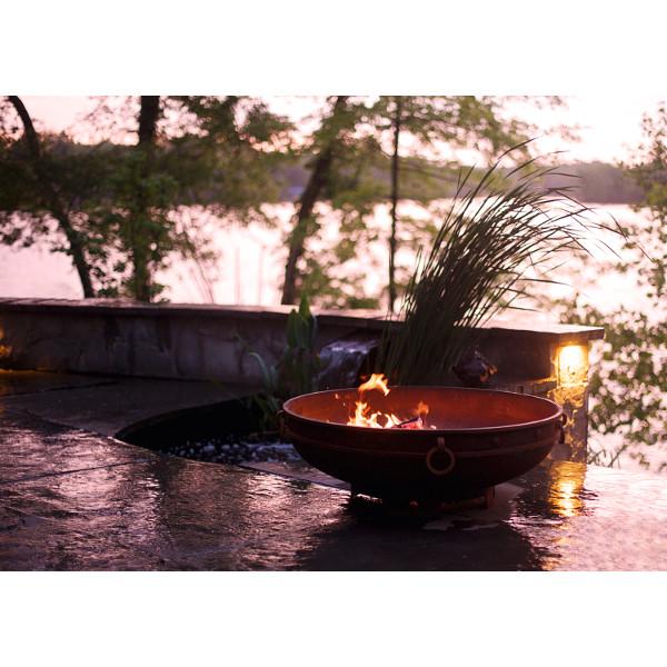 Emperor Fire Pit - Outdoor Wood Burning Fire Pit for Backyard, Patio & Camping - Heavy Duty Steel Fire Pit with Spark Screen & Poker - Perfect for Bonfires, S'mores & Outdoor Gatherings