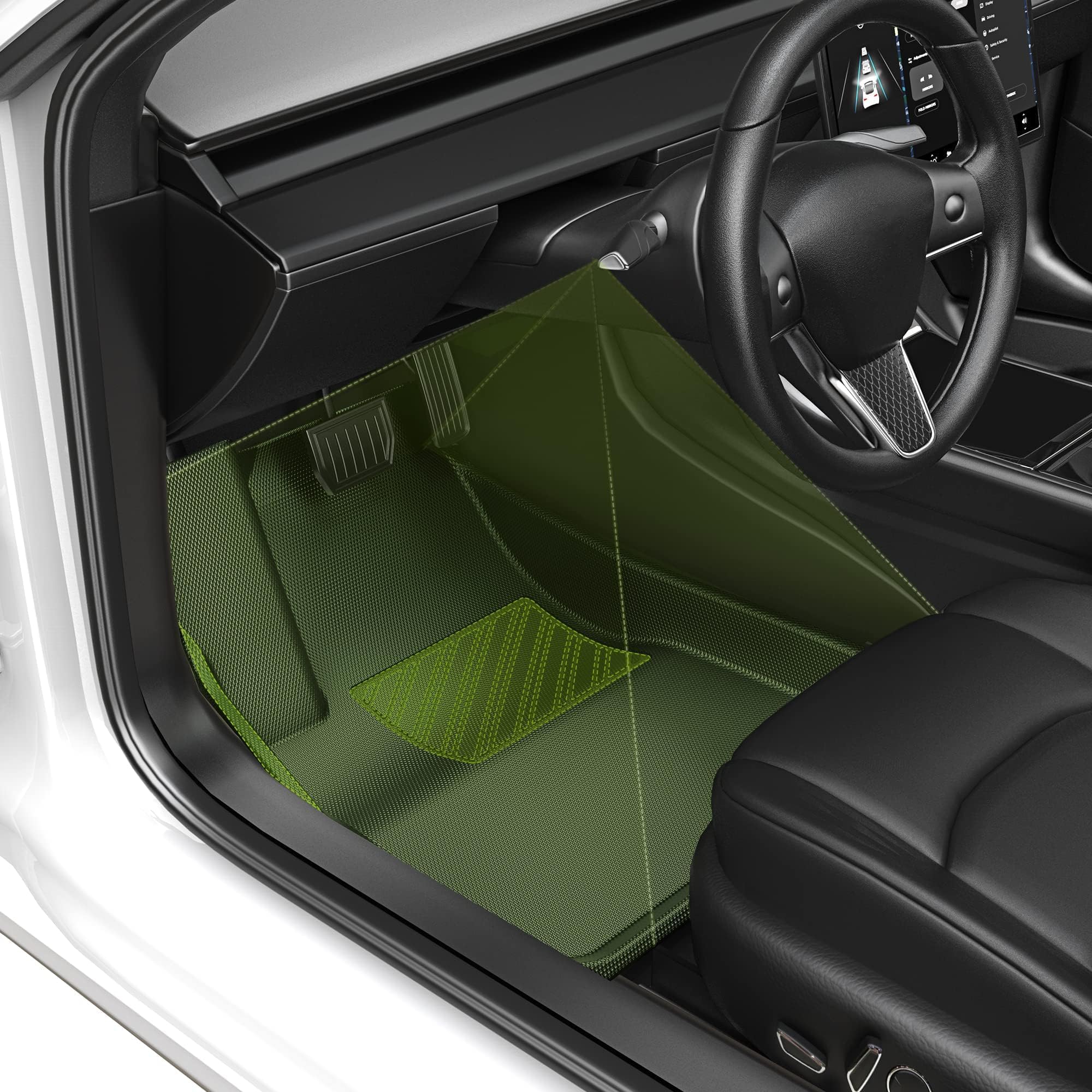 Premium Custom Fit AUTOSAVER88 All-Weather Floor Mats for Tesla Model Y 2020-2024 - TPE & Soft XPE Waterproof Anti-Slip Car Floor Liners | Perfect for Daily Commute, Road Trips & Winter Protection