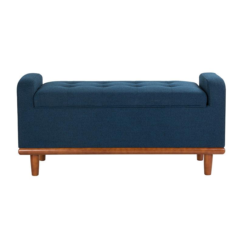 Clover Upholstered Flip Top Storage Bench - Stylish Ottoman with Hidden Storage for Living Room, Bedroom & Entryway - Perfect for Home Organization & Extra Seating