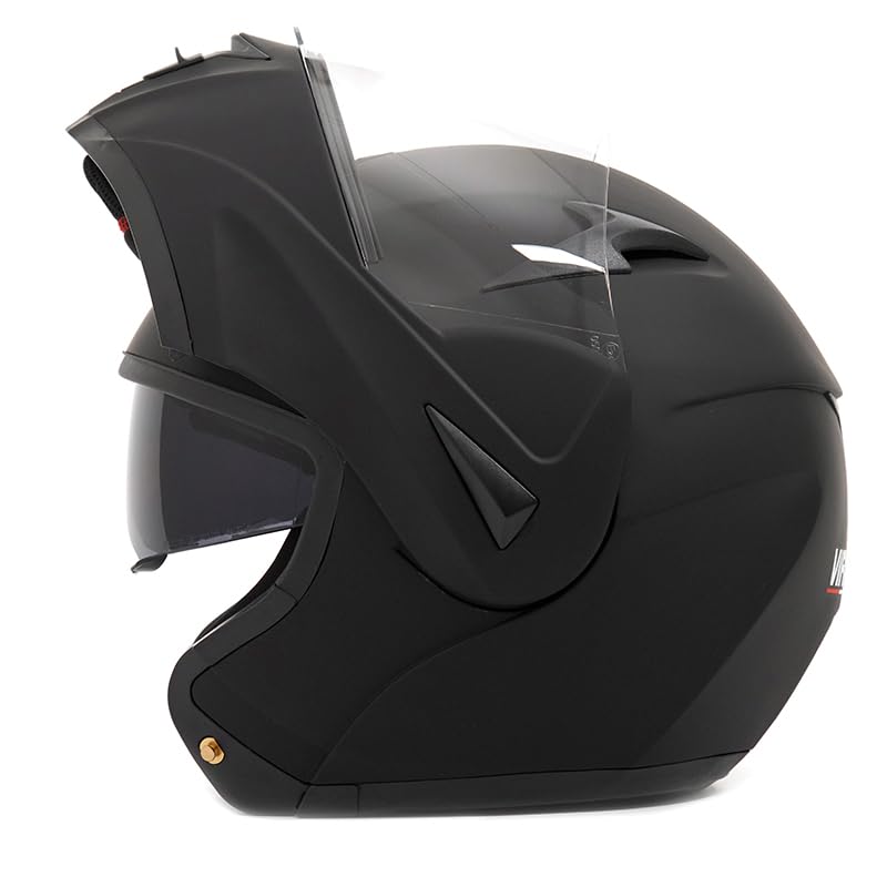 Modular Bluetooth Motorcycle Helmet - DOT Approved Full Face Flip-Up Dual Visor for Street & Racing Bikes | Hands-Free Communication & UV Protection for Long Rides