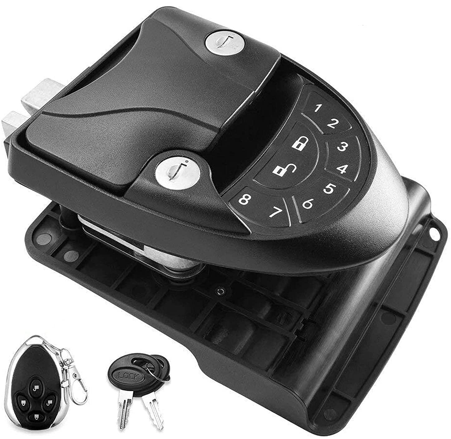 Dayu.p RV Keyless Entry Door Lock Handle Latch - 3 Secure Locking Options for Travel Trailers, Campers, Buses, Yachts & Trucks | Waterproof & Durable Replacement Lock | Ideal for Outdoor Adventures & Marine Use