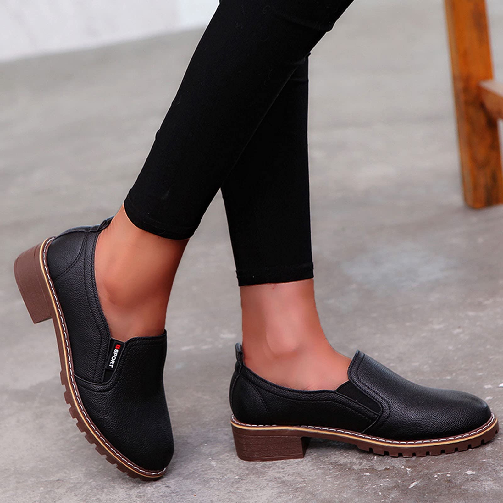 Women's Casual Comfortable Soft Leather Loafers - Business Oxford Shoes for Women - Lightweight Slip-On Boat Shoes for Driving & Outdoor Wear - Perfect for Office, Travel & Daily Use