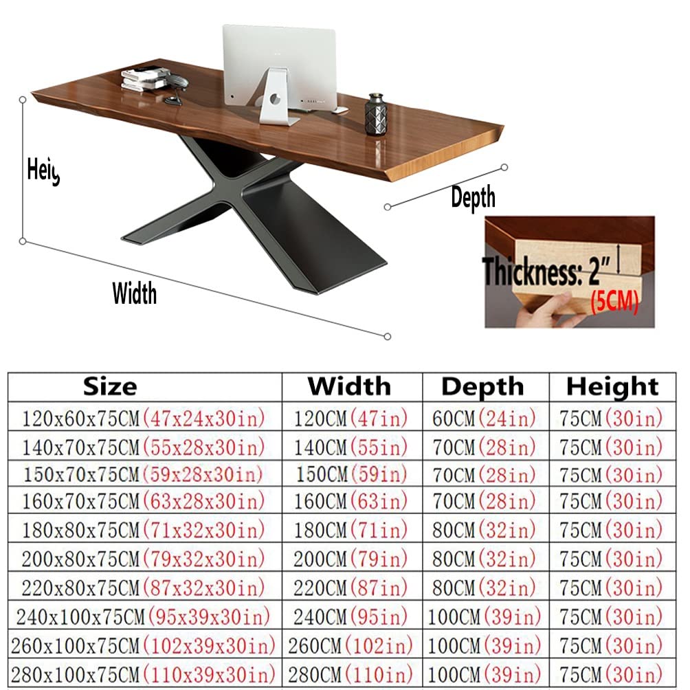 Modern Industrial Solid Wood Computer Desk - 102.4