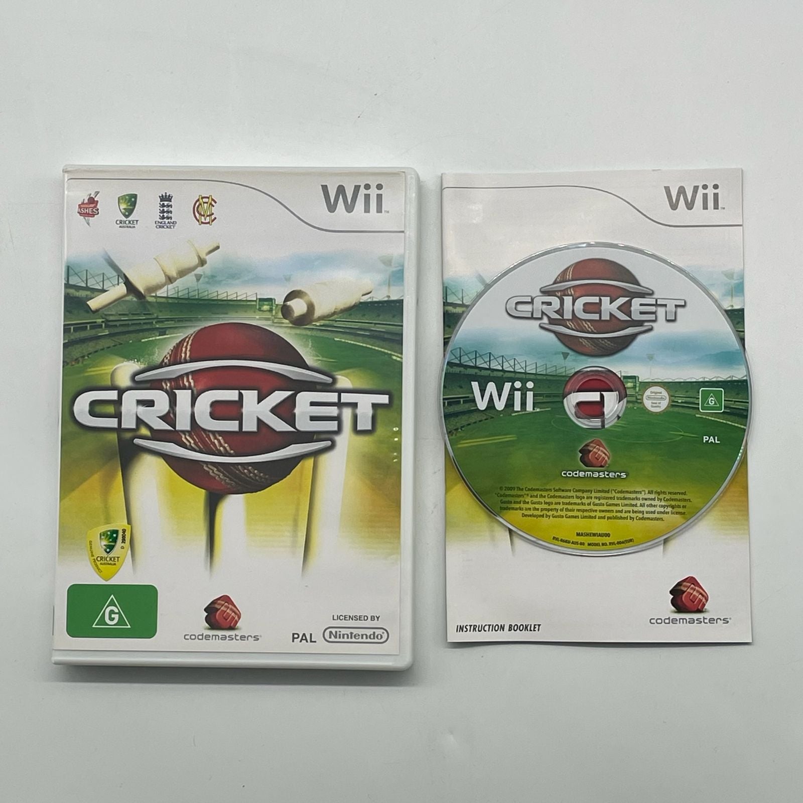 Nintendo Wii Cricket Game with Manual - PAL Version - Fun Sports Simulation for Family Game Nights & Parties