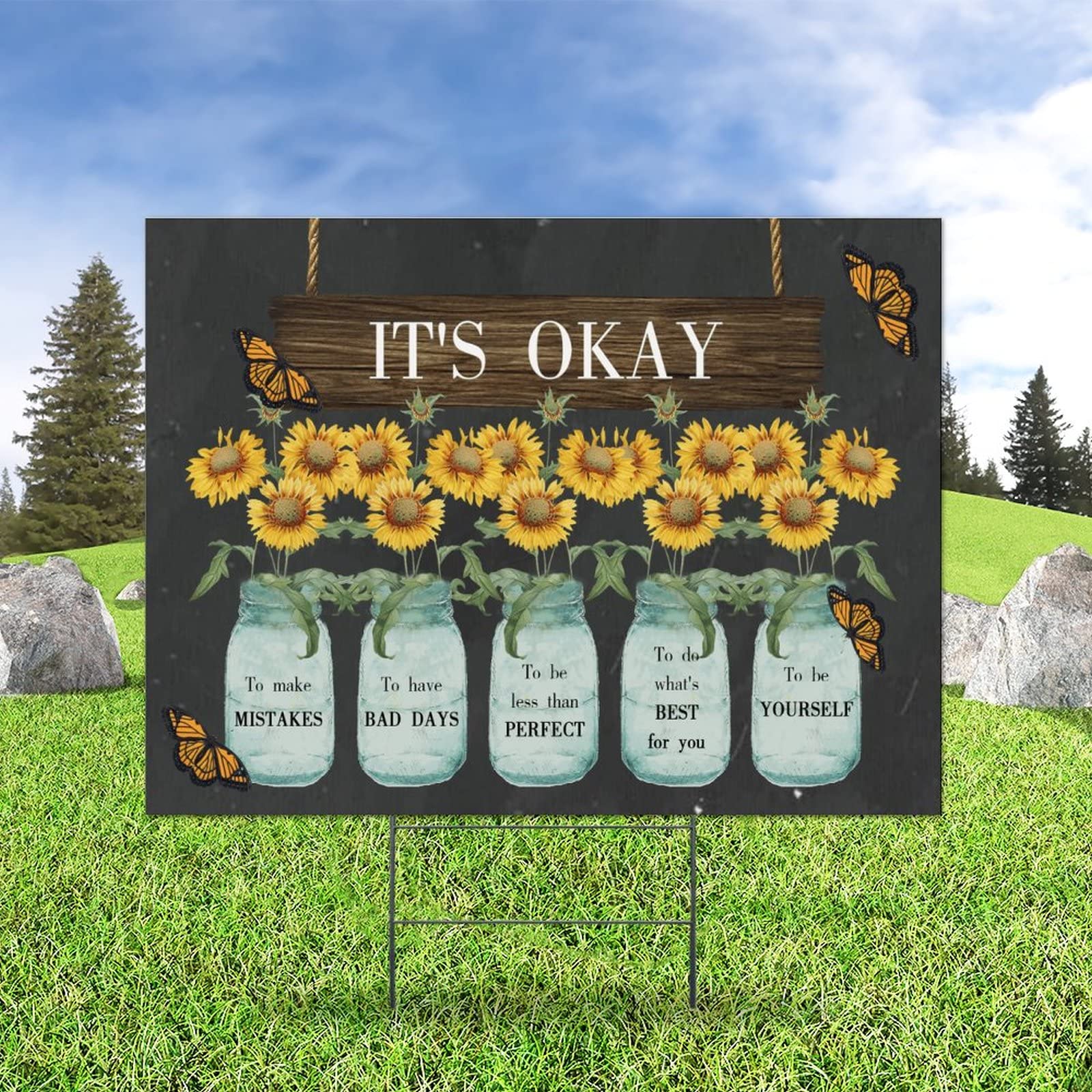 Wild Flowers Yard Sign - Weather-Resistant 18x24in for Sales & Decor