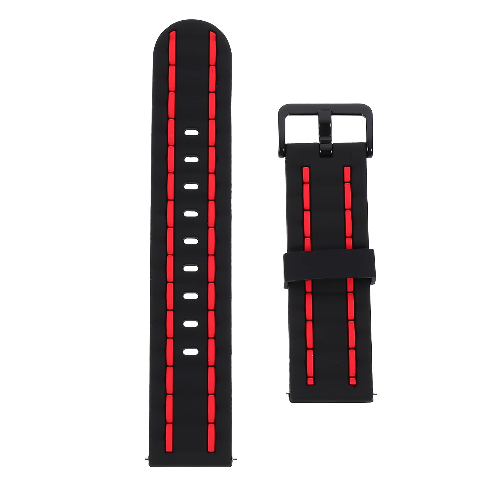 UKCOCO Adjustable 22MM Silicone Watch Strap - Stylish Replacement Wristband for Daily Wear