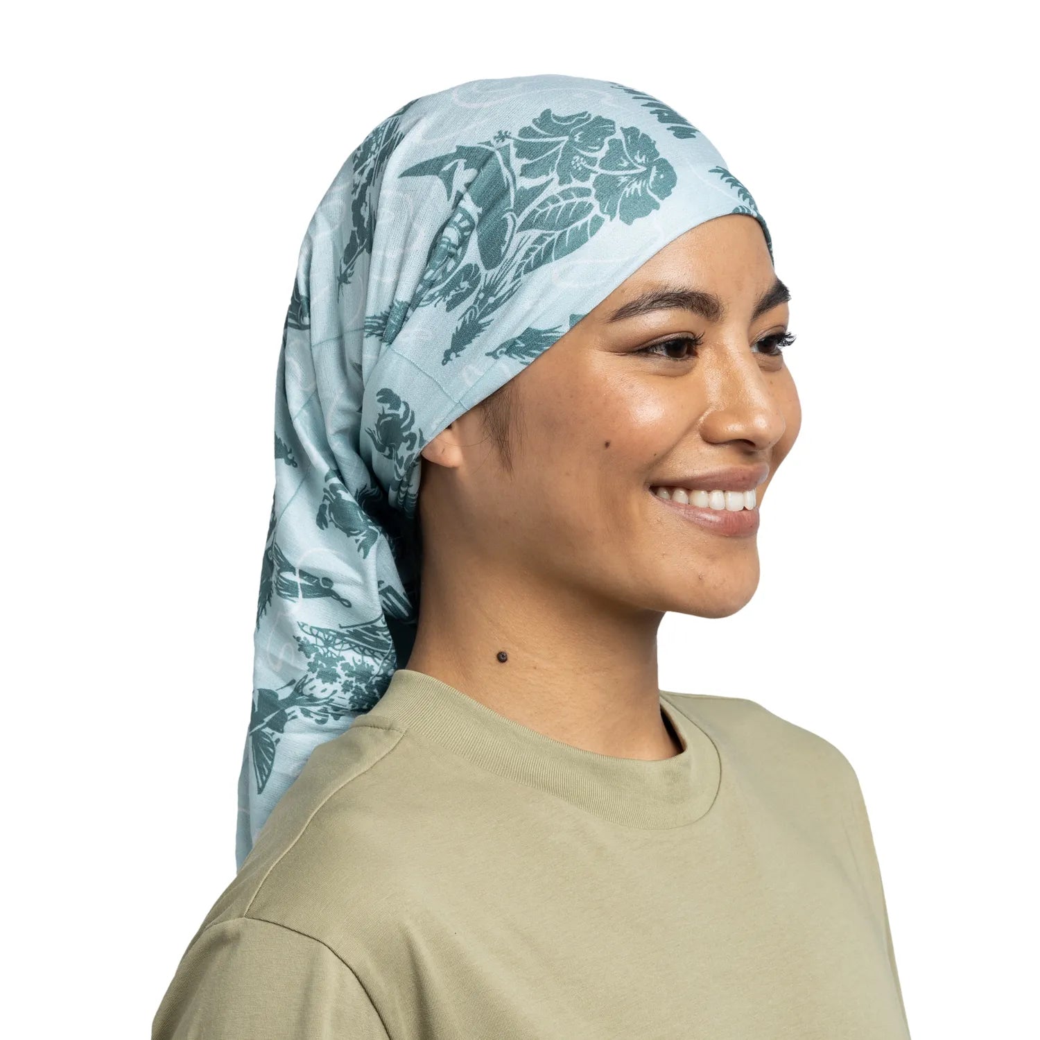 CoolNet UV® Cooling Neck Gaiter - Lake River Salt Seagrove Green | UPF 50+ Sun Protection for Outdoor Activities, Hiking, Running & Sports