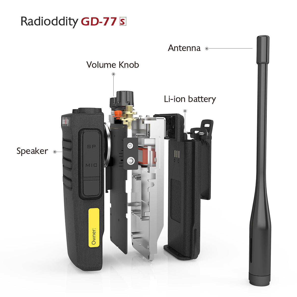 GD 77S DMR Digital Radio [10 Pack] - Dual Band 5W Walkie Talkie with 2200mAh Battery & Charging Cable - Ideal for Construction Sites, Warehouses & Outdoor Adventures (Discontinued Model)
