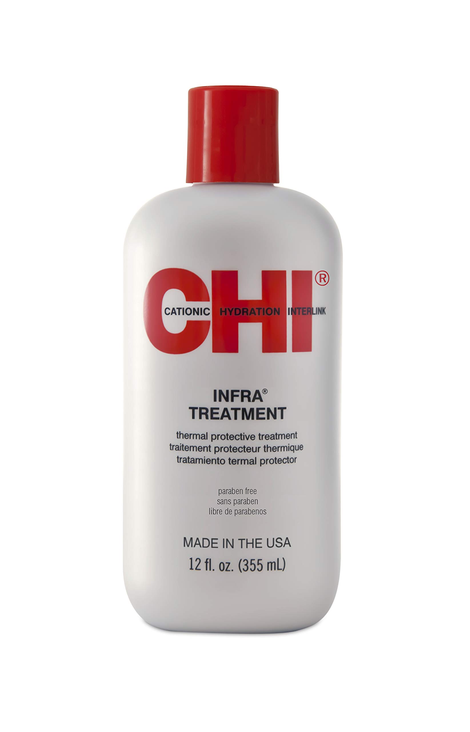 CHI Infra Treatment Thermal Protective Hair Treatment 355ml - Heat Protectant for Styling, Blow Drying & Flat Ironing - Sulfate & Paraben Free