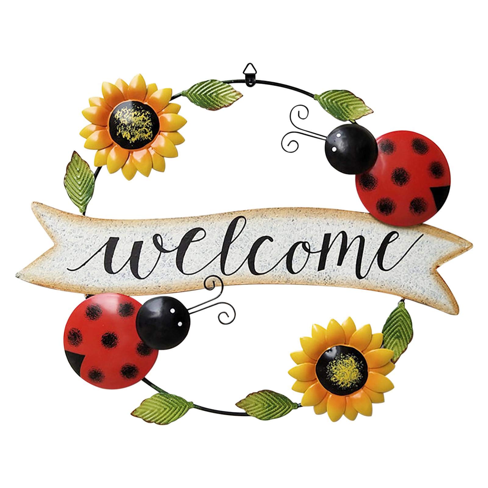 3D Metal Bumble Bee Wall Art - Vintage Iron Garden Decor, Welcome Sign for Home & Yard Fence - Handcrafted Sculpture for Indoor Outdoor Decoration | Perfect for Porch, Patio, Living Room & Garden Decor