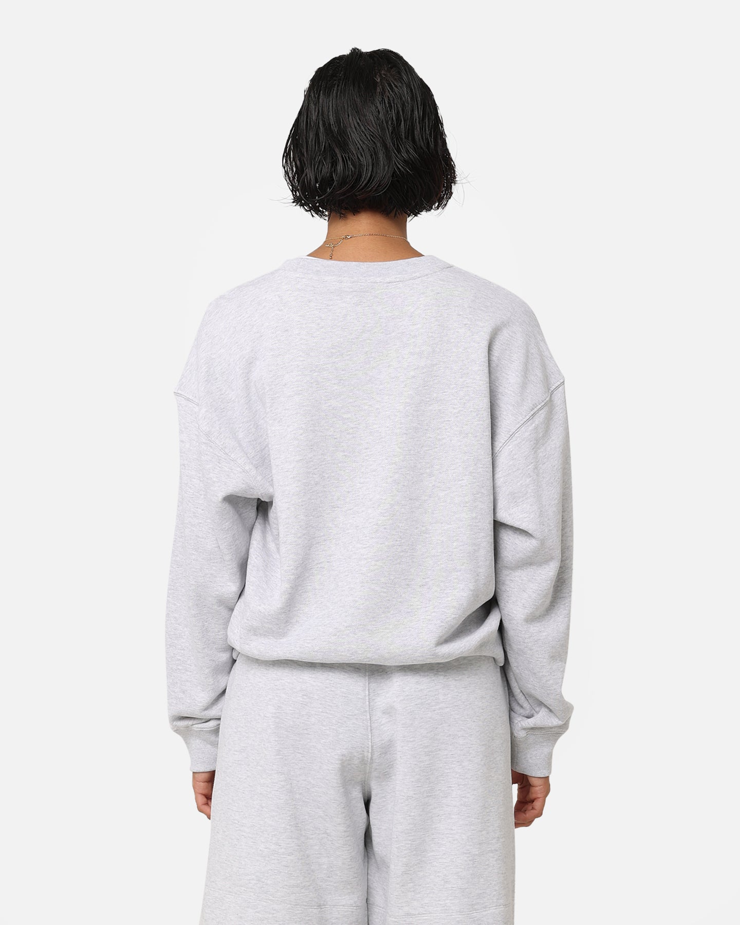 Adidas Women's Light Grey Fleece Sweatshirt - Soft Casual Pullover for Workout, Lounge & Everyday Wear