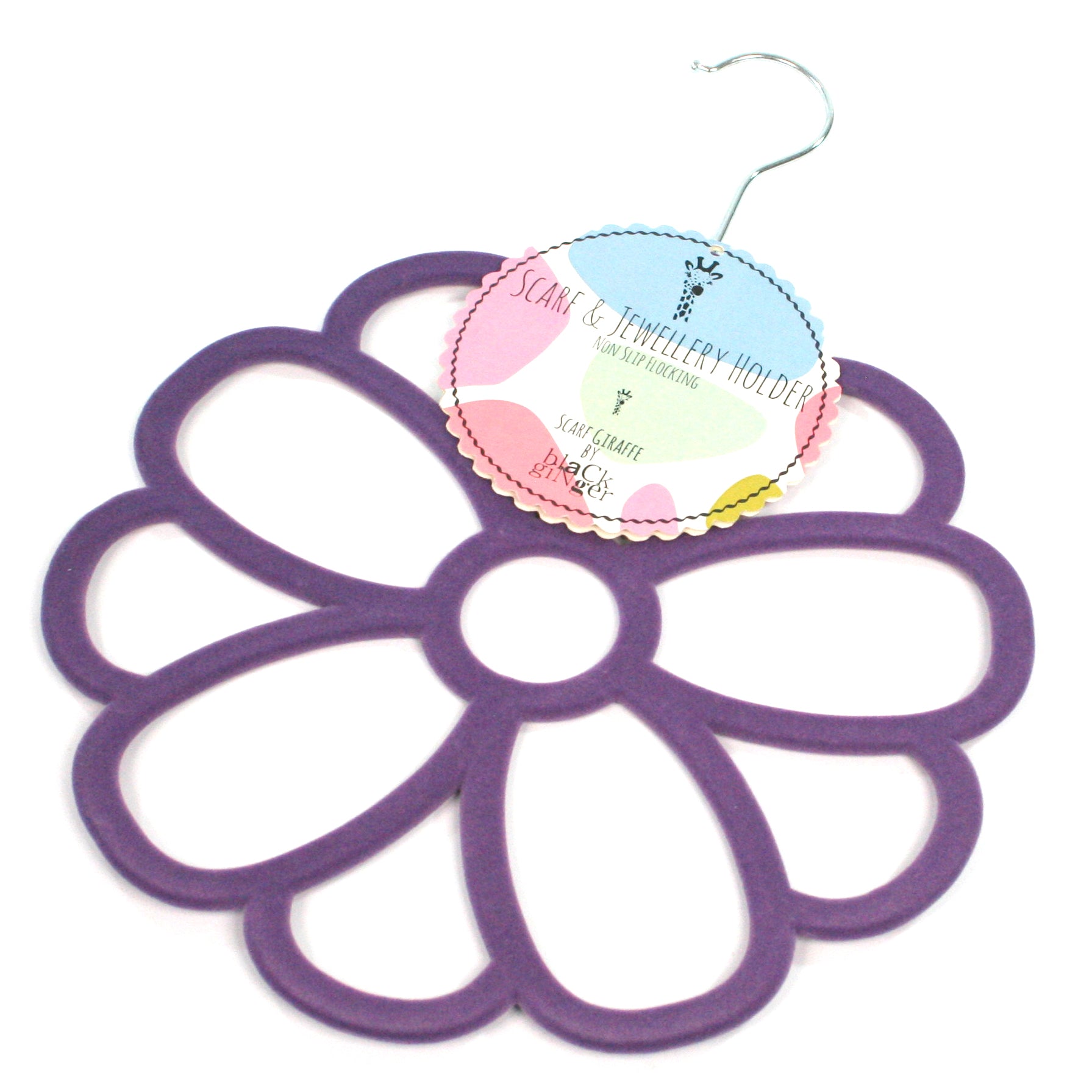 Floral Scarf Hanger - Elegant Wall-Mounted Organizer for Scarves, Shawls & Accessories - Perfect for Bedroom, Closet & Entryway Decor