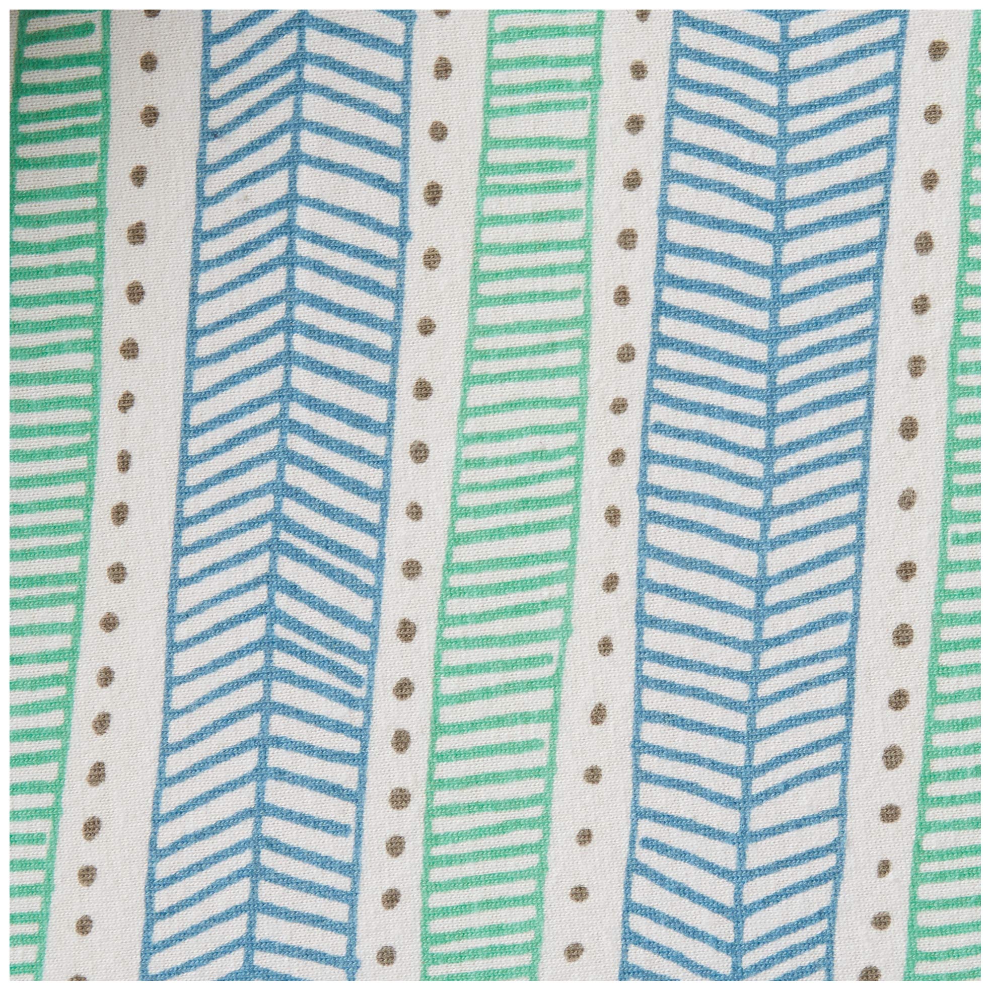 HonestBaby Organic Cotton Changing Pad Cover - Soft, Hypoallergenic Baby Changing Mat Cover - Dots & Dashes Design - Fits Standard Changing Pads - Perfect for Nursery, Daycare & Travel Use