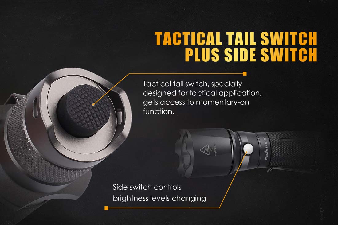 Fenix TK15UE Tactical Flashlight - Ultra Bright LED, Rechargeable, Waterproof, Gray (Discontinued) - Perfect for Camping, Hiking, Emergency & Outdoor Adventures