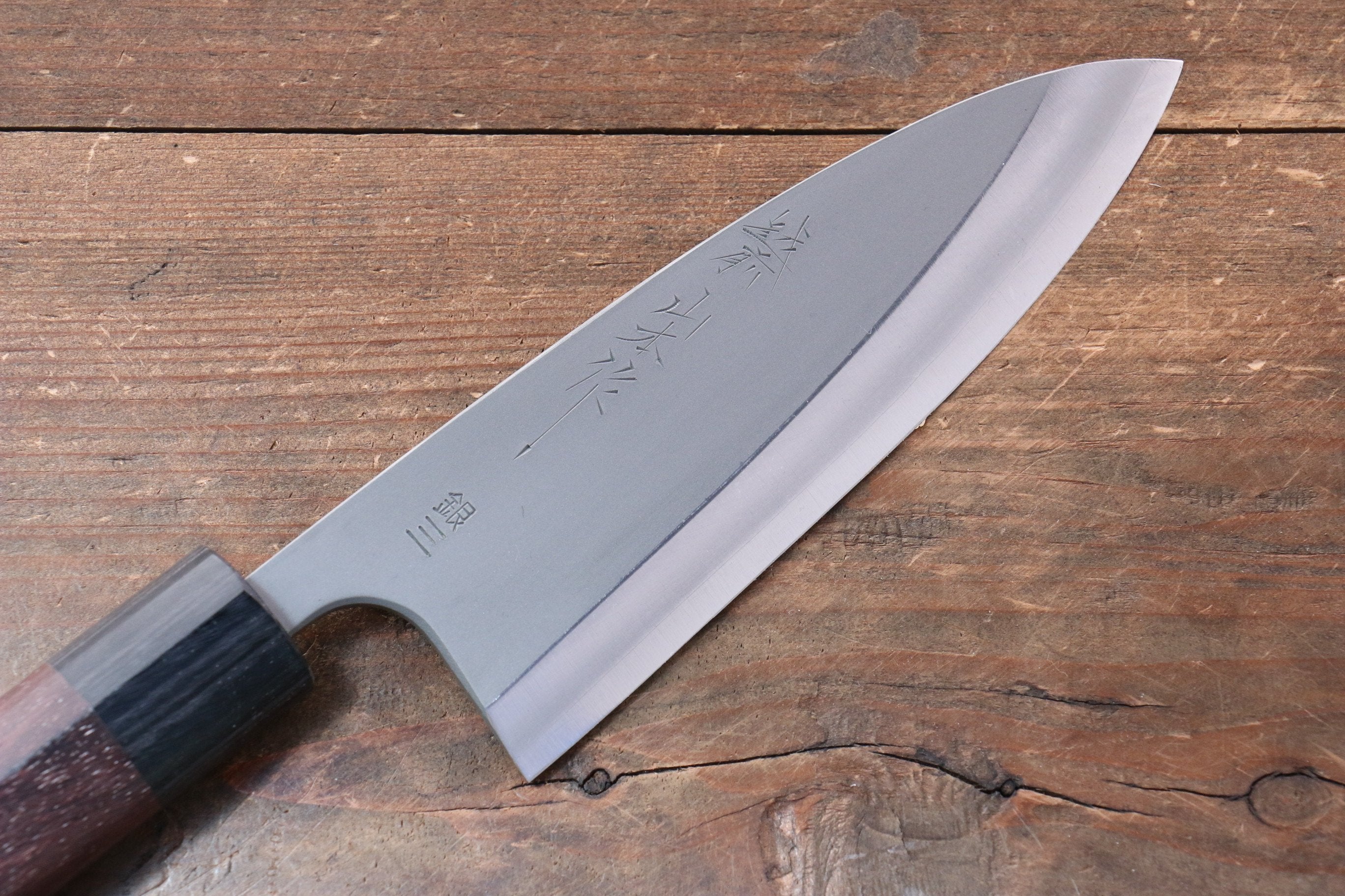 Nao Yamamoto Silver Steel No.3 Nashiji Deba 150mm Japanese Chef Knife with Shitan Handle - Perfect for Sushi, Fish Filleting & Precision Kitchen Tasks