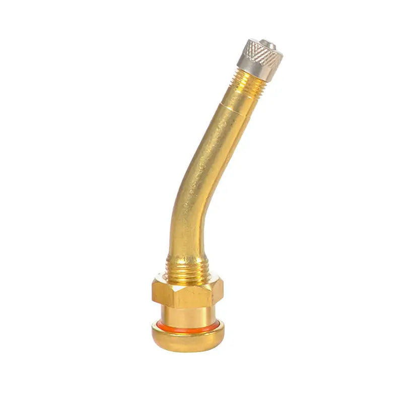 27° Bend Brass Clamp for Truck Valve - 9.7mm Valve Hole - Heavy Duty Brass Fitting for Air Brake Systems & Commercial Vehicles (Pack of 1)