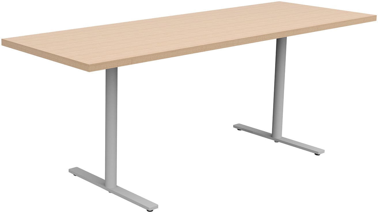 Safco JURNI 72 x 24 Inch Multi-Purpose Table with T-Leg Base and Glides - Perfect for Office, Classroom, Conference Room, and Home Use [JN7224NFXTGL]