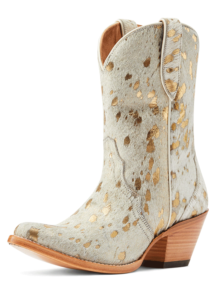 Ariat Women's Bandida Western Boots - White Metallic Hair On Cowhide Leather - Stylish & Comfortable for Riding, Country Fashion & Everyday Wear