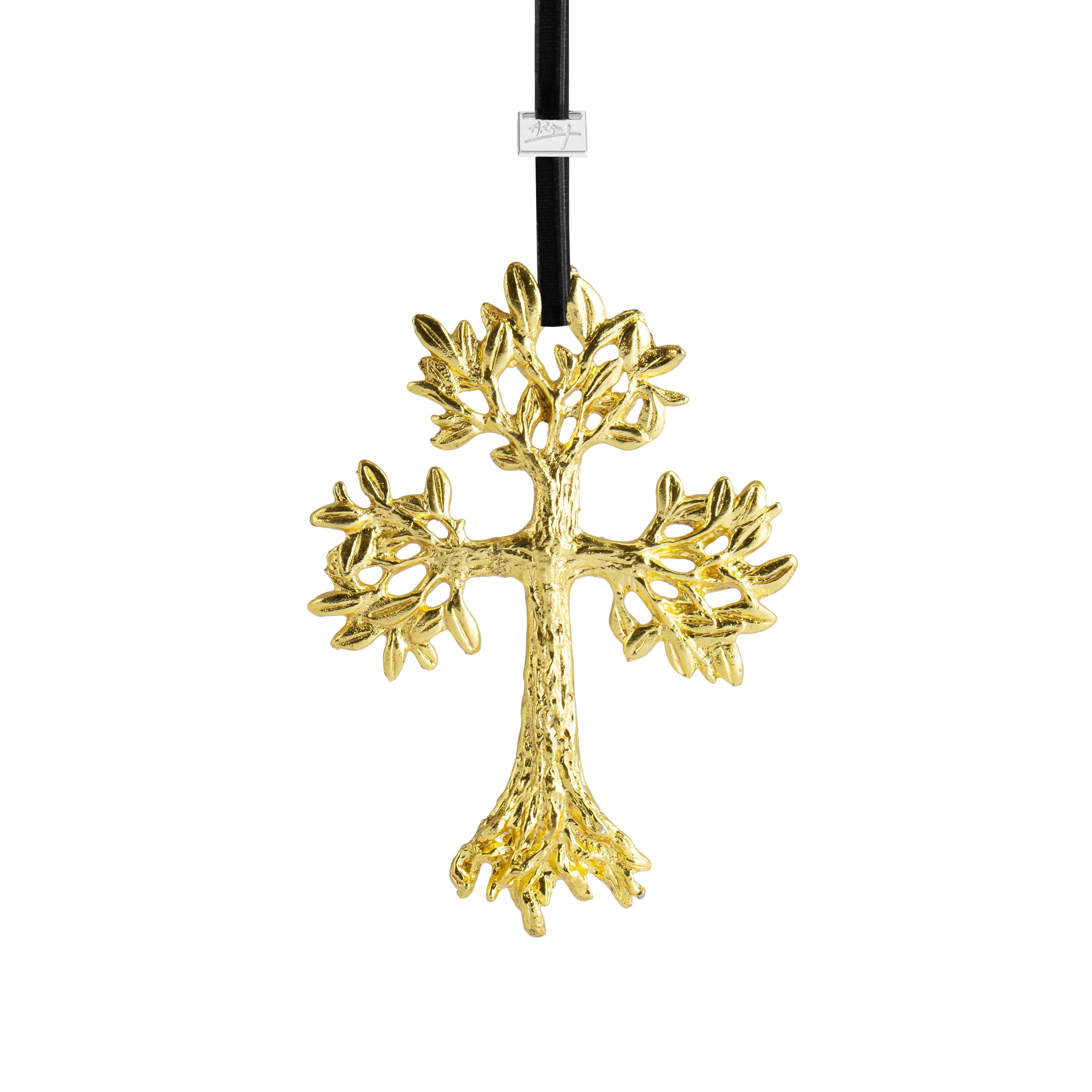 Leafy Cross Ornament - Handmade Home Decor for Wall Hanging, Christmas Tree, Wedding & Gift Giving - Perfect for Holiday, Church & Spiritual Decorations