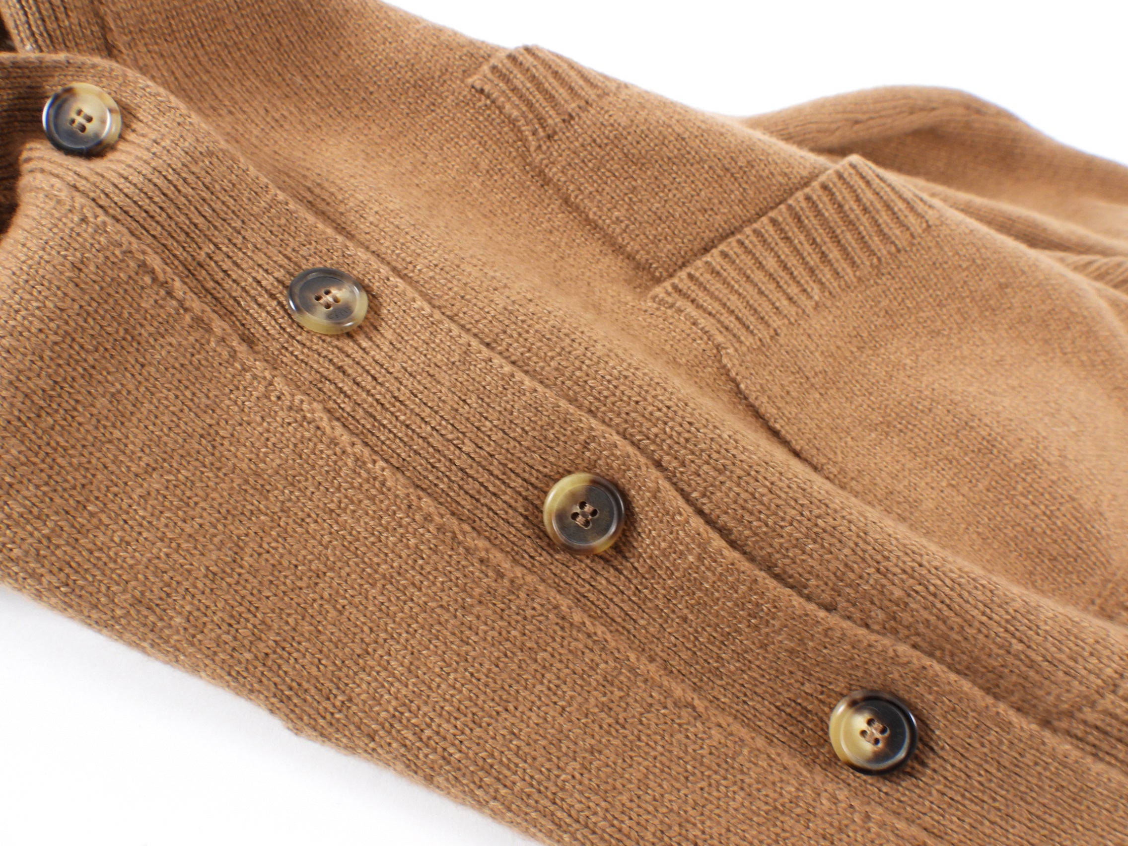 Celine Caramel Brown Cashmere Cardigan Sweater for Women - Soft & Warm Knit Pullover (Sizes S/M) - Perfect for Fall & Winter Fashion, Office Wear & Casual Outings