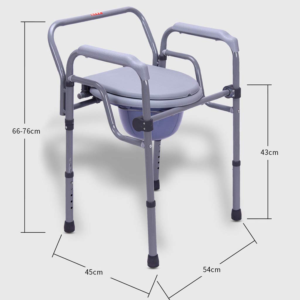 **Non-Slip Bariatric Toilet Seat - Folding Commode & Shower Chair with Adjustable Height, Safety Frame for Adults & Elderly - Ideal for Pregnancy, Handicap & Mobility Support**    *(Use Cases: Perfect for home care, post-surgery recovery, elderly assistance, and disabled bathroom safety.)*
