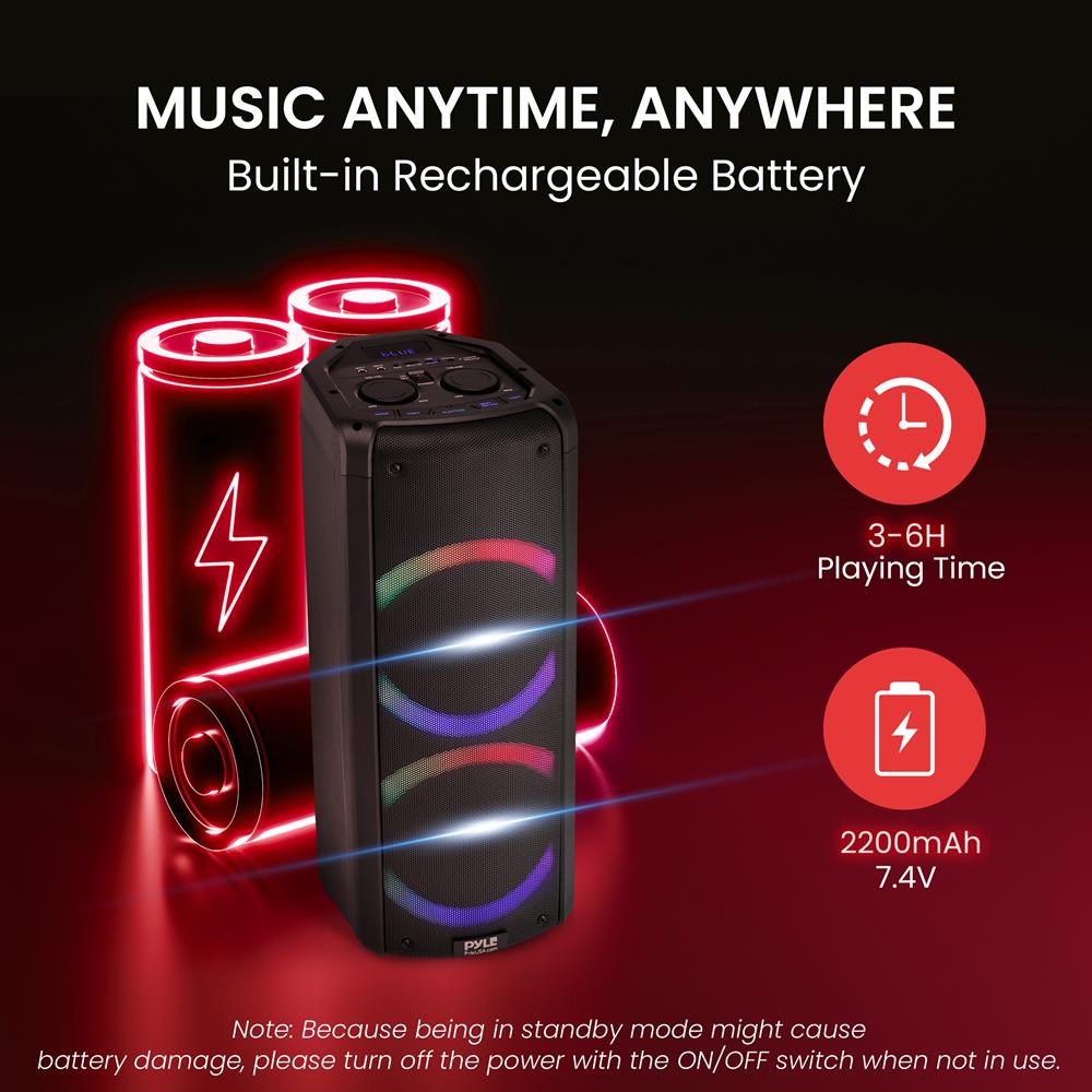 Portable Wireless PA System with Bluetooth - Rechargeable Battery, 1000W Output for Outdoor Events, Parties, and Public Speaking