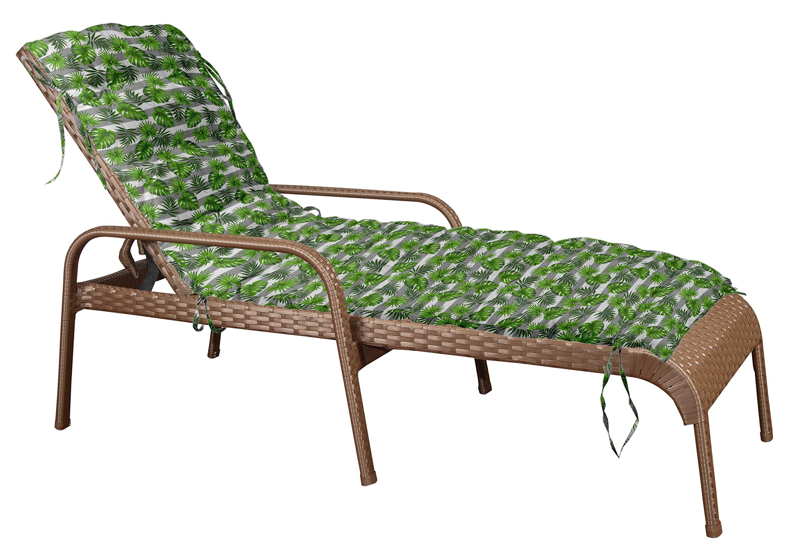 Quilted Thick Padded Seat Cushion for Rocking Chair, Sofa & Recliner - 74x23 Inches Light Gray - Outdoor Garden, Terrace & Bench Cushion with Secure Ties - Perfect for Patio, Deck & Sunroom Relaxation