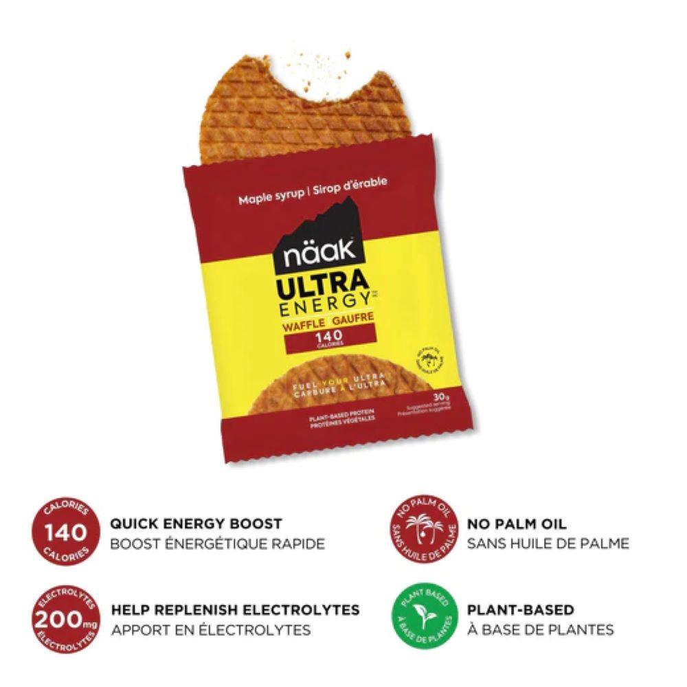 NÃ¤ak Ultra Energy Waffle - High Protein Sports Nutrition Snack for Running, Cycling & Outdoor Activities