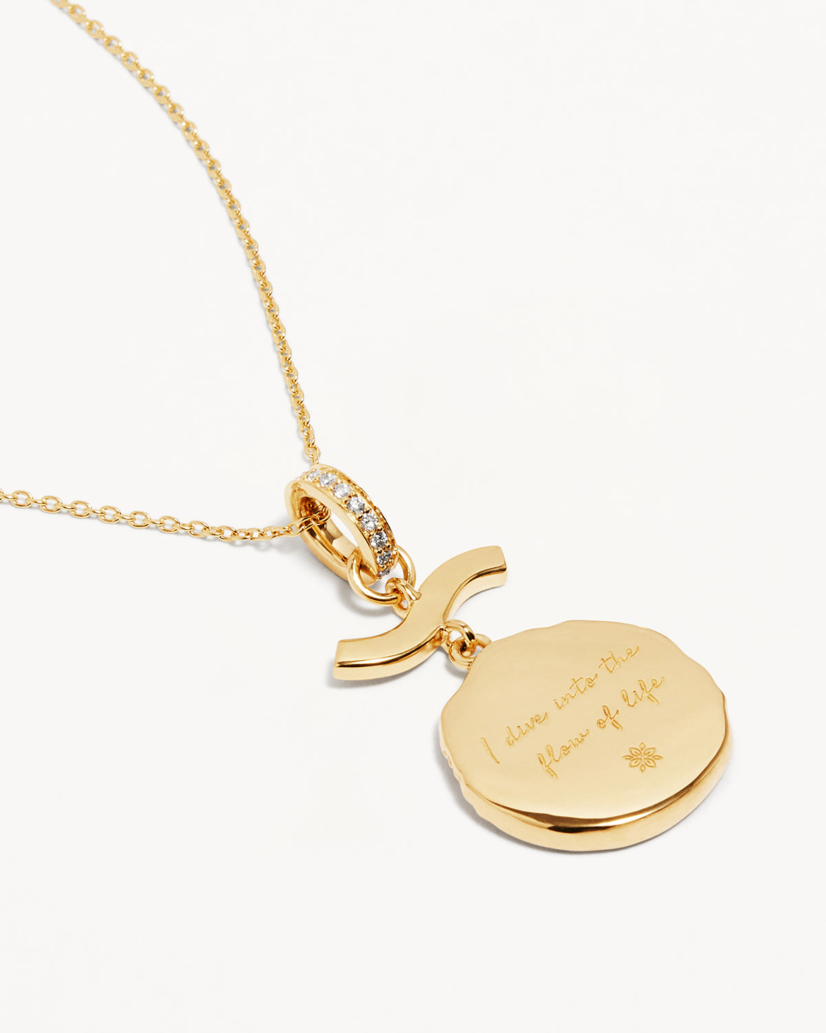 18K Gold Vermeil Flow of Life Necklace - Dainty Minimalist Pendant for Women | Perfect for Everyday Wear, Gift Giving & Special Occasions