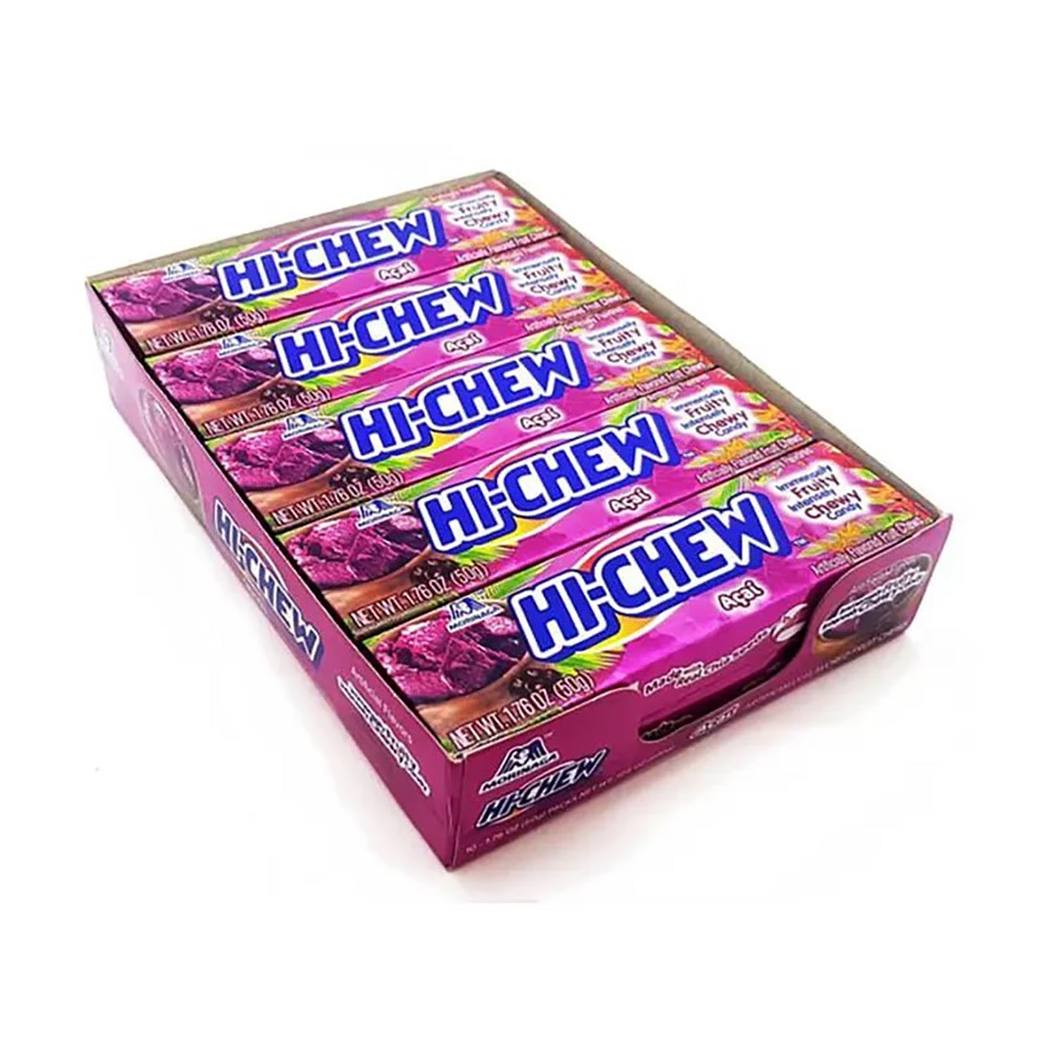 Hi Chew Acai Bar - 15 Count Box | Chewy Fruit Snacks for Kids & Adults | Perfect for Lunchboxes, Office Snacks & On-the-Go Energy