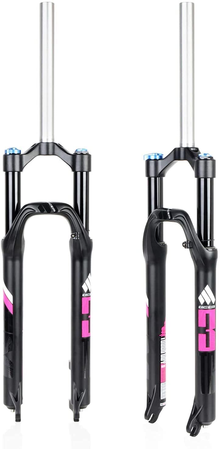 Premium MTB Front Suspension Fork - 26 & 27.5 Inch Shoulder Control Lock, Air Shock Absorption for Mountain Bikes | Ideal for Trail Riding, Downhill & Cross-Country Cycling