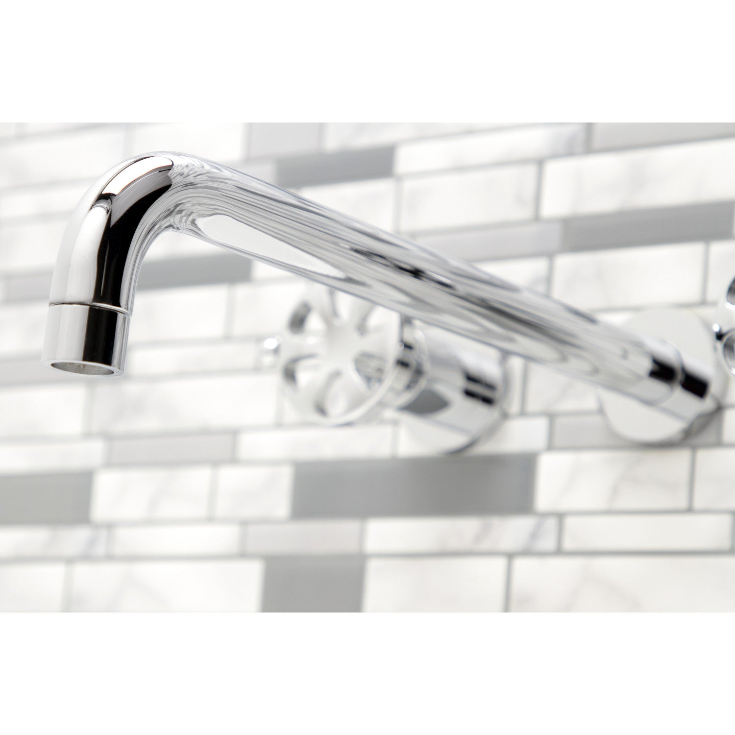 Belknap KS8041RX Polished Chrome 2-Handle 3-Hole Wall Mount Roman Tub Faucet - Perfect for Bathroom Renovation & Luxury Spa Experience