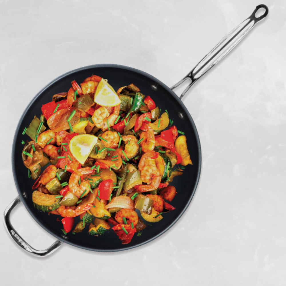 Cuisinart 77IEL26 30HNSCC 12-Inch Everlasting Non-Stick Stainless Steel Stir Fry Pan/Wok with Glass Lid - Perfect for Asian Cooking, Stir-Frying & Sauteing at Home