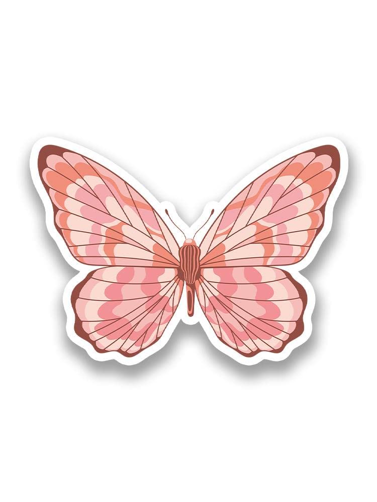 Pink Butterfly Sticker - Waterproof Vinyl Decal for Laptops, Phones, Cars - SmartPrintsInk Designs - Perfect for DIY Crafts, Scrapbooking & Home Decor